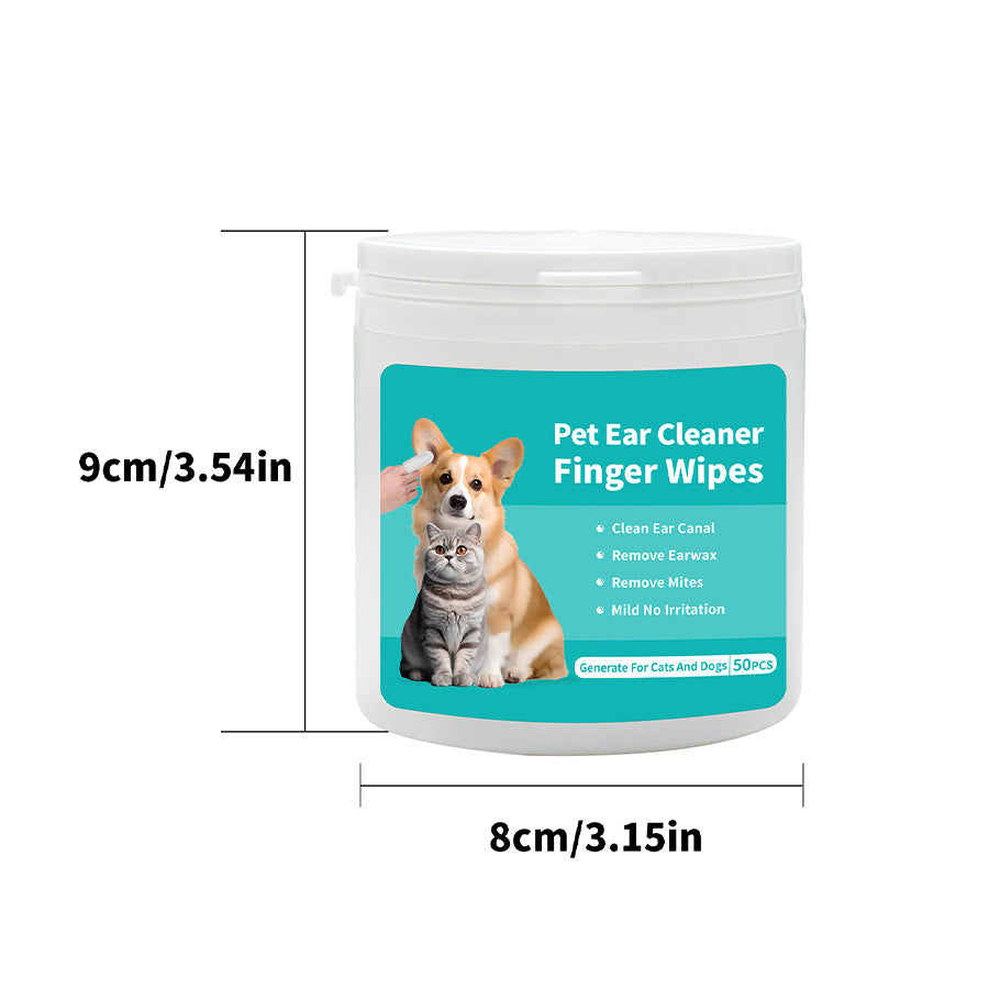 PET Ear Cleaning Wipes for Dogs & Cats 50pcs